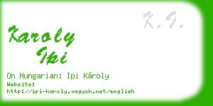 karoly ipi business card