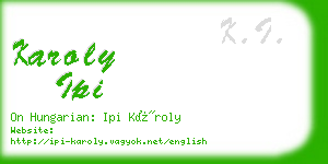 karoly ipi business card